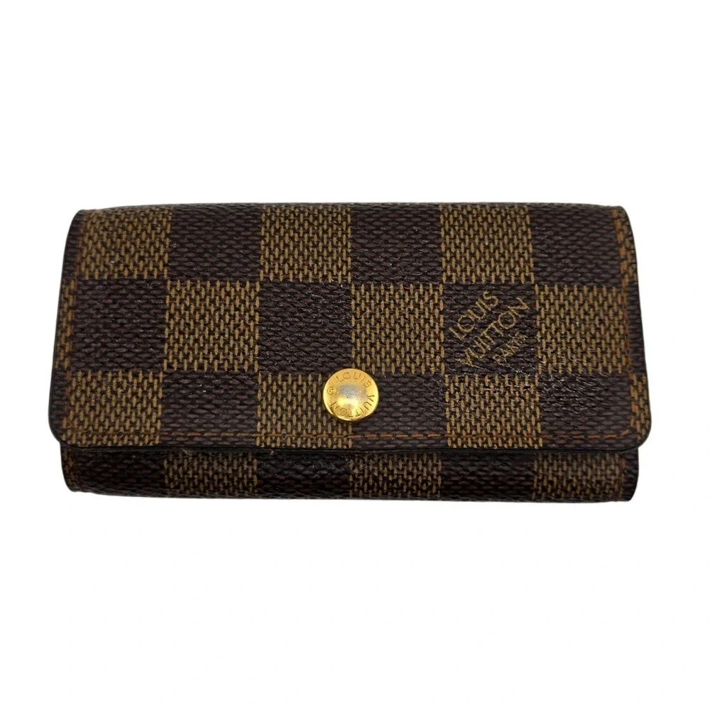 Louis Vuitton 4 Key Holder Damier Ebene Canvas Brown N62631 TH0022 France